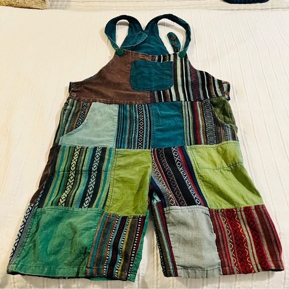 Colorful Patchwork Overalls - Picture 3 of 8